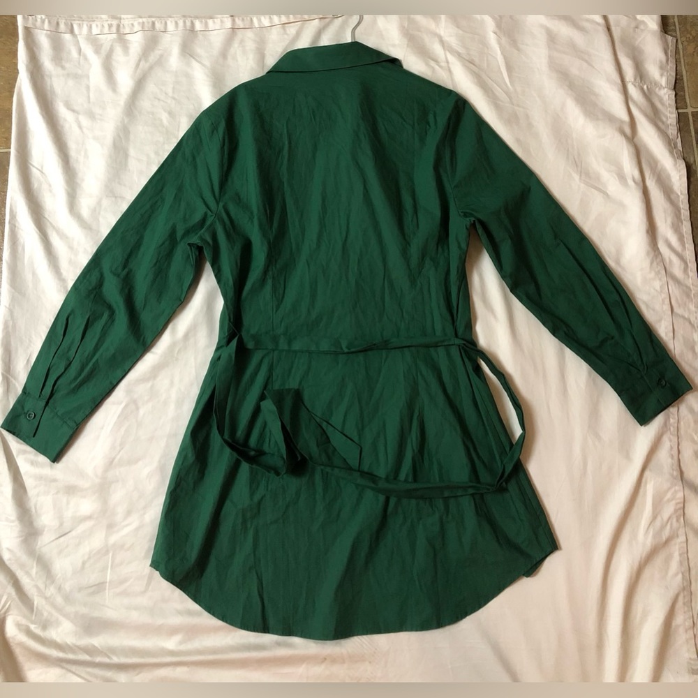 BOOHOO PLUS CHECK SELF BELTED SHIRT DRESS SIZE: 14 - Picture 2 of 9